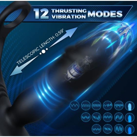 Jackhammer 3-in-1 Thrusting Anal Vibrator - Image 2
