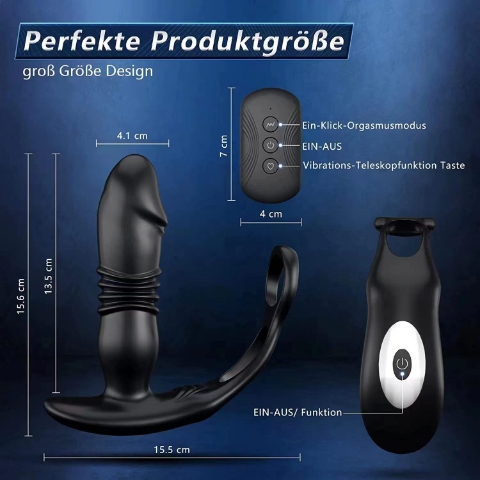 Jackhammer 3-in-1 Thrusting Anal Vibrator - Image 3