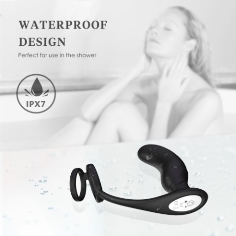 Anal Plug With Double Cock Ring Vibrator - Image 6