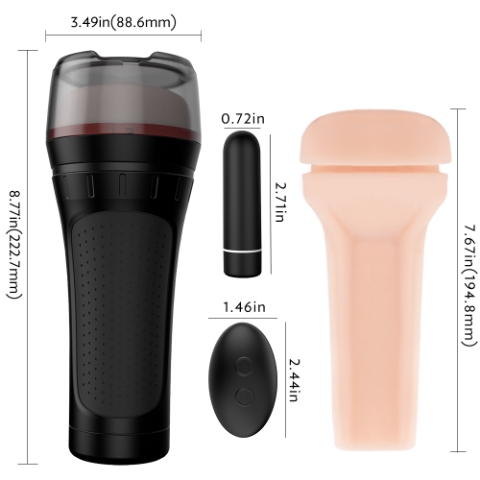 Hercules Flesh Light Remote Control Vibrator - Image 7