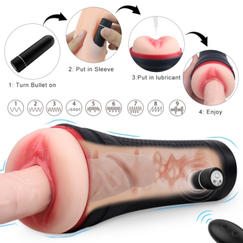Hercules Flesh Light Remote Control Vibrator - Image 6