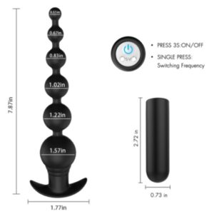 The Tower Remote Control Anal Beads Vibrator