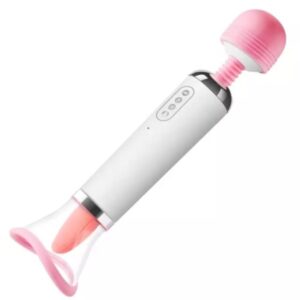 Double Ended Vibrator with Tongue