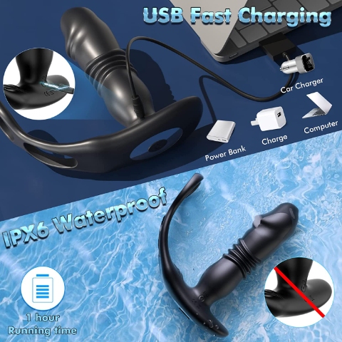 Jackhammer 3-in-1 Thrusting Anal Vibrator - Image 6