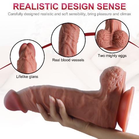 Large Leilong dual layer silicone dildo - Image 2